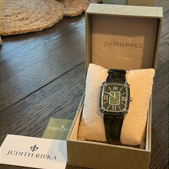 Judith Ripka Women’s Green Watch - Picture 1 of 10
